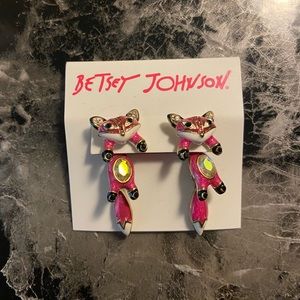 Betsey Johnson Fox earrings